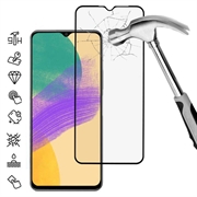 Protecție de ecran din sticlă temperată Samsung Galaxy A08 Acoperire completă - 9H - Margine neagră