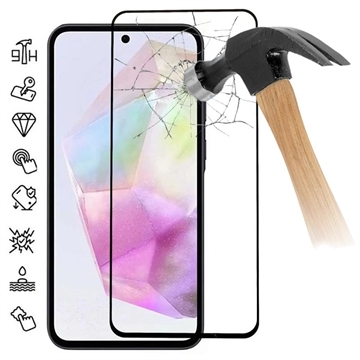 Protector de Ecran din Sticla Securizata pentru Samsung Galaxy A35 - Full Cover - Marginea Neagră