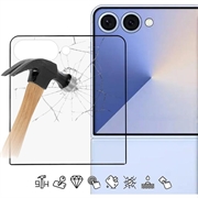 Protecție de ecran din sticlă temperată Samsung Galaxy Z Flip8 Acoperire completă - 9H - Margine neagră