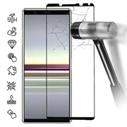 Protector de Ecran din Sticla Securizata pentru Sony Xperia 5 V - Full Cover - Marginea Neagră