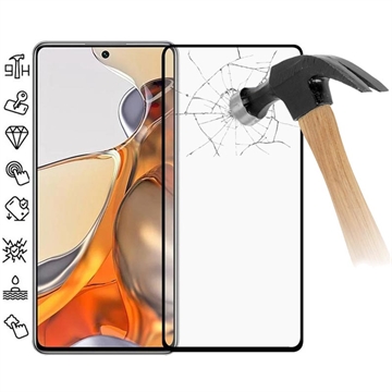 Protector de Ecran din Sticla Securizata pentru Xiaomi 11T/11T Pro - Full Cover - Marginea Neagră