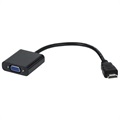Cablu adaptor HDMI / VGA Full HD 1080p - negru