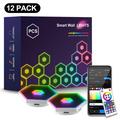 Panouri de perete cu LED-uri RGB hexagonale inteligente G01 - 12 buc.