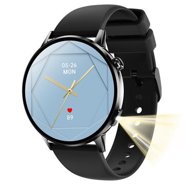 Ceas inteligent G34 1.32" AMOLED cu apeluri Bluetooth, monitorizare sănătate și urmărire fitness - negru