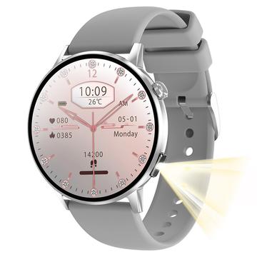 G34 Ceas inteligent AMOLED de 1,32" cu apeluri Bluetooth, monitorizare a sănătății și urmărire fitness - Gri
