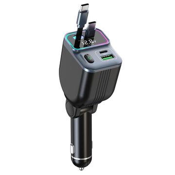 Încărcător auto GC15 83W cu monitor de tensiune în timp real - negru