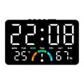 Ceas cu alarmă digital cu LED GH9007, cu afișaj pentru umiditate – negru