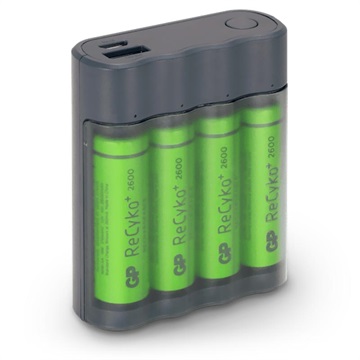 Încărcător de baterii USB GP Charge AnyWay AA/AAA și Powerbank