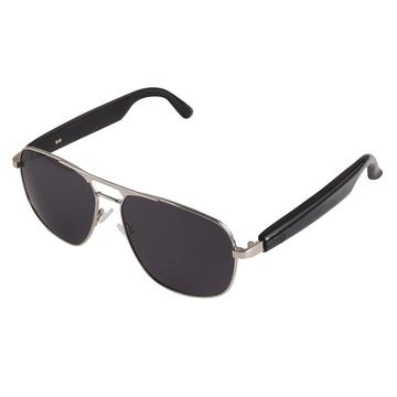 Ochelari de vedere GS02 Polarized Smart Aviator cu traducere AI, funcție de muzică și apel - argintiu / negru