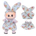 Set rochie și bentiță Garden-Party pentru Labubu Mini Figure 17cm - Albastru