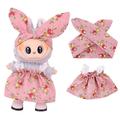Set rochie și bentiță Garden-Party pentru Labubu Mini Figure 17cm - roz