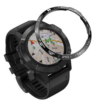 Garmin Fenix 6/6 Pro Watch Bezel Stainless Steel Cover - negru