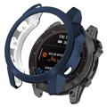 Husă TPU Garmin Fenix 7X/7X Solar - Galvanizată - Albastru Midnight