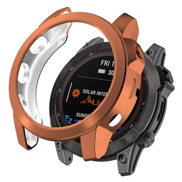 Husă TPU Garmin Fenix 7X/7X Solar - Galvanizată - Auriu Roze