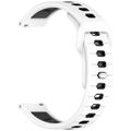 Curea de Sport Silicon Bicolor - Garmin Vivoactive 6 - Alb / Negru