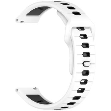 Curea de Sport Silicon Bicolor - Garmin Vivoactive 6 - Alb / Negru