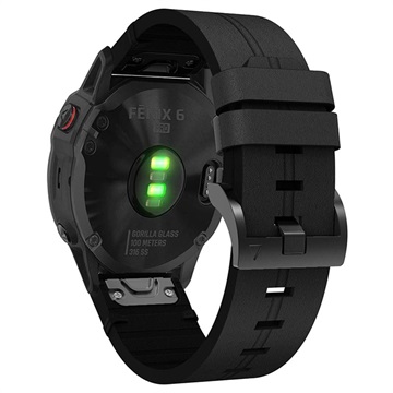 Husă Piele Naturală Garmin Fenix 6/5/5 Plus - Negru