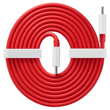 Cablu USB Tip-C Încărcare OnePlus Warp 5481100048 - 1.5m - Roșu / Alb
