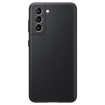 Capac Protecție Spate Piele Samsung Galaxy S21 5G - EF-VG991LBEGWW (Ambalaj Deschis - Excelent) - Negru