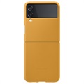 Husă Piele Samsung Galaxy Z Flip3 5G - EF-VF711LYEGWW - Mustard