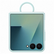 Husă Silicon cu Inel Samsung Galaxy Z Flip7 - EF-PF766TMEGWW - Cian deschis