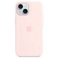 Husă Silicon iPhone 15 cu MagSafe - Apple MT0U3ZM/A - Roz Deschis