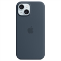 Husă Silicon iPhone 15 cu MagSafe - Apple MT0N3ZM/A - Furtuna Albastru