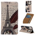 Husa portofel Samsung Galaxy A10 Seria Glam - Turnul Eiffel