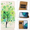 Husă Portofel Samsung Galaxy A53 5G - Glam Series - Copac Înflorit / Verde