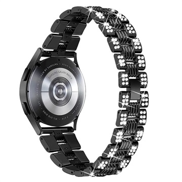 Curea Oțel Inoxidabil Glam Samsung Galaxy Watch4/Watch4 Classic/Watch5/Watch6/Watch FE/Watch7 - Negru