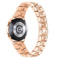 Curea Oțel Inoxidabil Glam Samsung Galaxy Watch4/Watch4 Classic/Watch5/Watch6/Watch FE/Watch7 - Auriu Roze