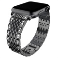 Curea Glam Apple Watch Series 10/9/8/SE (2022)/7/SE/6/5/4/3/2/1 - 42mm/41mm/40mm/38mm - Negru