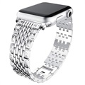 Curea Glam Apple Watch Series 9/8/SE (2022)/7/SE/6/5/4/3/2/1 - 41mm/40mm/38mm - Argintiu
