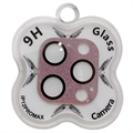 Geam Protecție Obiectiv Camera Sticlă Temperată iPhone 12 Pro Max - Glitter - Roz