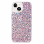 Husă TPU iPhone 15 - Glitter Flakes