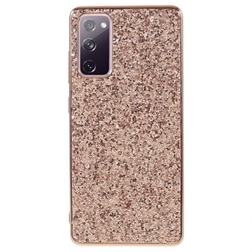 Husă Hibrid Samsung Galaxy S20 FE - Glitter - Auriu Roze