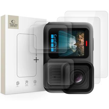 Protector de ecran din sticlă călită GoPro Hero 13 Tech-Protect Glass Fit+ - 6 buc. - Clar