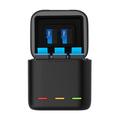Încărcător de baterii cu 3 sloturi GoPro Hero 9 Telesin GP-BCG-901 cu lumină LED
