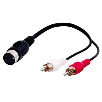 Cablu Adaptor Goobay 5 Pin DIN /2x RCA - 0.2m