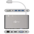 Adaptor multiport Goobay All-in-1 USB-C - HDMI, MiniDP, 3 x USB 3.0