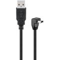 Goobay Cablu USB înclinat - A masculin/B masculin - 1,8 m - negru