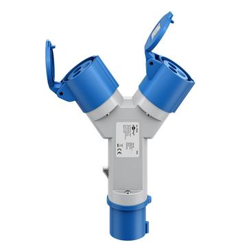Goobay Adaptor CEE - Conector CEE la 2x cuplaj CEE - 16A, 3680W
