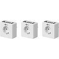 Goobay Soclu cu temporizator digital 16A - pachet de 3 - alb