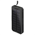 Baterie Externă Solară Rapidă Goobay 20000mAh - USB-C, USB - Negru