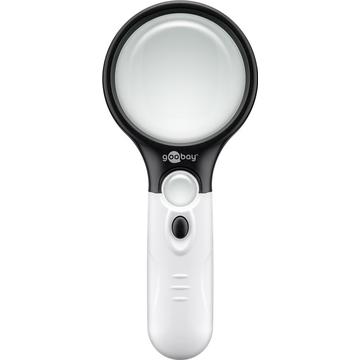 Lupa de lectură Goobay LED - negru / alb