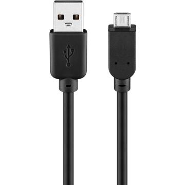 Goobay Cablu Micro USB - 0,15m - Negru
