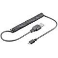 Cablu spiralat Goobay MicroUSB - 1m