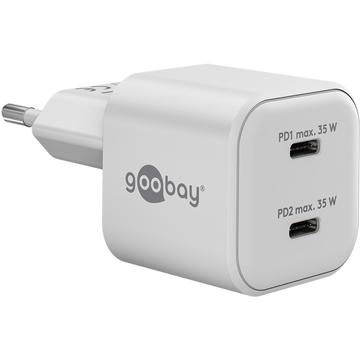 Încărcător rapid Goobay Nano GaN Dual USB-C PD 35W