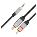Cablu stereo Goobay Plus 3,5 mm / 2 x RCA masculin - 5m
