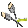 Goobay Plus Slim Cablu HDMI de mare viteză cu Ethernet - 1m